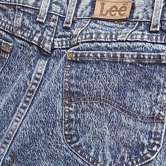 Vintage 80s Lee Women's acid washed High Rise Jeans, 12 M - Picture 8 of 10